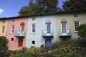 Colourful Architecture, Portmeirion Village, Gwynedd, North Wales, Wales, United Kingdom