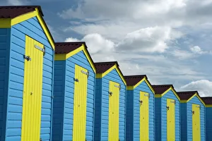 Colourful Prints: Colourful beach huts, Littlehampton, West Sussex, England, United Kingdom, Europe
