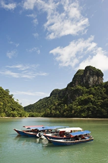 Langkawi Island Prints: Colourful boats, Langkawi Island, Kedah State, Malaysia, Southeast Asia, Asia