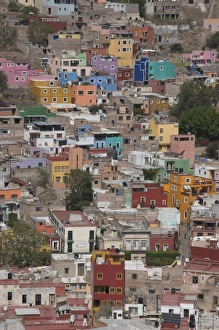 Colourful buildings, Guanajuato, Guanajuato State, Mexico, North America