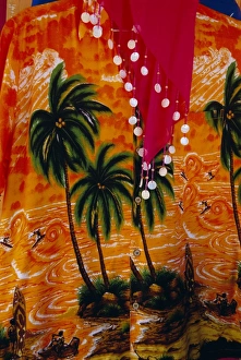 Cloth Prints: Colourful clothes hanging in a shop, St