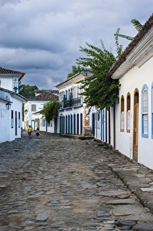 Colourful colonial houses in Paraty, south of Rio de Janeiro, Brazil, South America