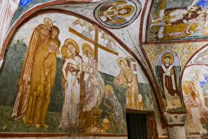 Mural Painting Prints: Colourful Crypt of the Frescoes, UNESCO World Heritage Site, Udine, Friuli-Venezia Giulia