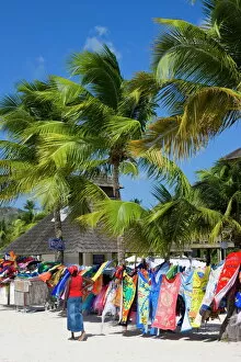 Images Dated 4th February 2008: Colourful designs for sale along Jolly Beach, Antigua, Leeward Islands