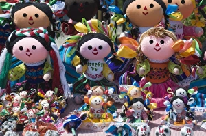 Guanajuato Prints: Colourful dolls in Guanajuato, Guanajuato State, Mexico, North America