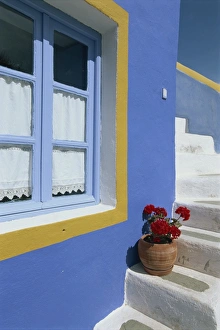 Fira Prints: Colourful house in Fira town