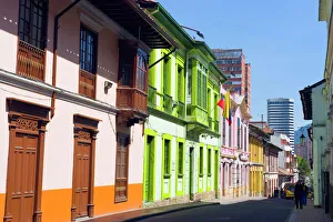 Flag Prints: Colourful houses, Bogota, Colombia, South America