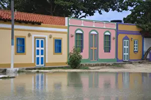 Single Storey Prints: Colourful houses, Gran Roque, Archipelago Los Roques National Park, Venezuela