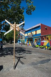 La Boca Prints: Colourful houses in La Boca neighbourhood in Buenos Aires, Argentina, South America