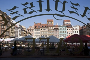 Warsaw Prints: Colourful houses of the Old Town Square