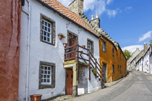 Fife Prints: Colourful houses in the quaint village of Culross, Fife, Scotland, United Kingdom, Europe