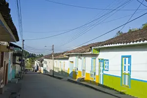 Salento Prints: Colourful houses, Salento, Colombia, South America