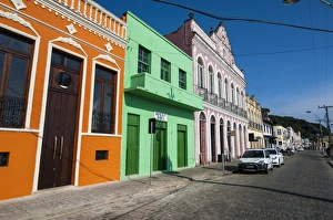 Vibrant Colours Prints: Colourful houses in San Francisco do Sul, Brazil, South America