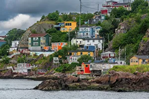 Newfoundland And Labrador Prints: Colourful houses, St. John's, Newfoundland, Canada, North America