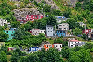 Newfoundland And Labrador Prints: Colourful houses, St.John's, Newfoundland, Canada, North America