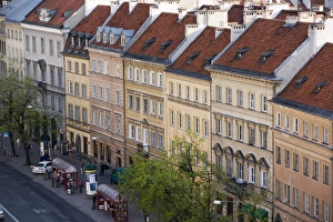 Warsaw Prints: Colourful houses of the The Old Town (Stare Miasto)