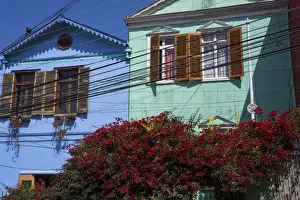 Shutter Prints: Colourful houses, Valparaiso, UNESCO World Heritage Site, Chile, South America