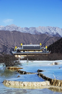 Images Dated 1st December 2008: Colourful pools of calcite deposits formed at Huanglong temple, Huanglong National Park