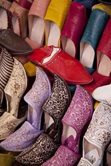 Search Results: Colourful slippers, Marrakesh, Morocco, North Africa, Africa