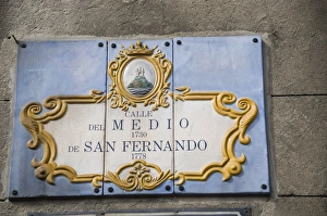 Uruguayan Prints: Colourful street sign, Montevideo, Uruguay, South America