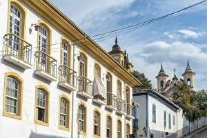 Minas Gerais Prints: Colourful streets, Mariana, Minas Gerais, Brazil, South America
