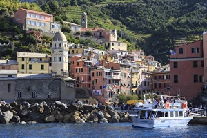 Passenger Prints: Colourful village houses, churches and ferry