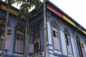 Little India Prints: Colourfully painted building in Little India