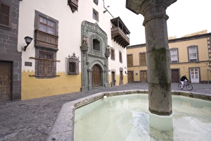 Las Palmas Prints: Columbus House, Pilar Nuevo Square, Vegueda, Las Palmas, Gran Canaria, Canary Islands