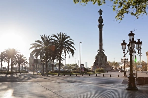 Columbus Monument (Monument a Colom), Placa del Portal de la Pau, Barcelona, Catalonia