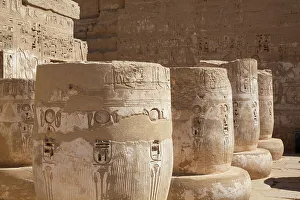 Ancient Thebes Prints: Column Bases, Great Hypostyle Hall