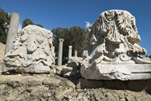 Images Dated 26th March 2007: Detail of columns of Agia Kyriaki, Paphos, Cyprus, Europe