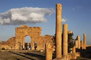 Forum Prints: Columns of the Capitol and Arch of Antoninus Pius in the Forum, Roman ruins of Sbeitla