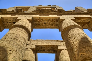 Columns in the Great Hypostyle Hall, Karnak Temple, Luxor, Thebes, UNESCO World Heritage Site