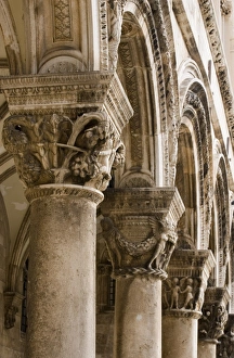 Rectors Palace Prints: Columns of the Rectors Palace, Old Town, Dubrovnik, Dalmatia, Croatia, Europe