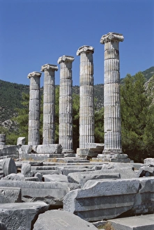 Columns in ruins of Temple of Athena
