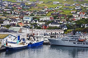 Torshavn Prints: Commercial docks, Port of Torshavn, Faroe Islands, Kingdom of Denmark, Europe