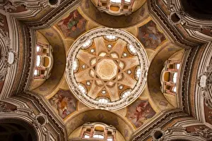 Piedmont Prints: The complex geometrical baroque ceiling of San Lorenzo church