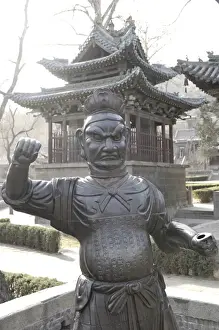 Shanxi Prints: Complex of temple buildings built over 1000 years ago to commemorate a prince of the Zhou Dynasty