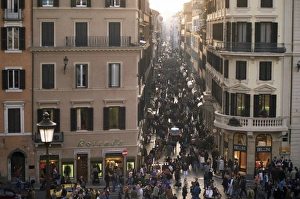 Via Condotti from the Spanish Steps