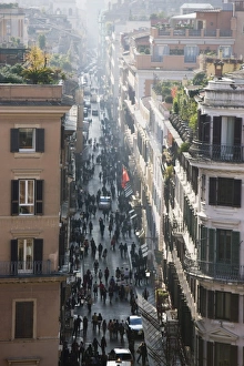 Images Dated 28th October 2009: Via Condotti from the Spanish Steps, Rome, Lazio, Italy, Europe