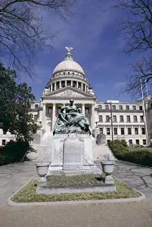 State Capitol Prints: Confederate Women monument outside Mississippi State Capitol