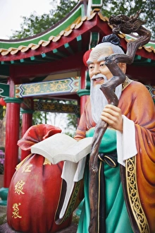 Thean Hou Prints: Confucius statue at Thean hou Chinese Temple, Kuala Lumpur, Malaysia, Southeast Asia