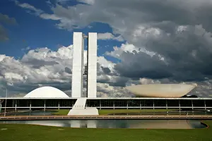Brasilia Prints: Congresso Nacional (National Congress) designed by Oscar Niemeyer