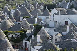 Puglia Prints: Conical dry stone roofs on trulli, traditonal houses in Alberobello
