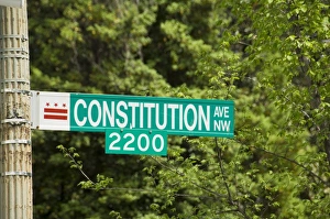 Washington D C Prints: Constitution Avenue, Washington D