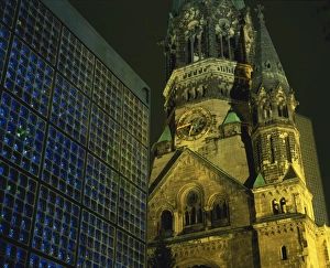 Kurfurstendam Prints: Contrast between the Remembrance Church and the Kaiser