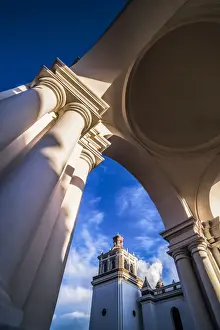 Bolivian Prints: Copacabana Cathedral (Basilica of Our Lady of Copacabana) at sunset, Copacabana, Bolivia