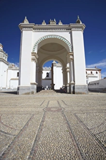 Bolivian Prints: Copacabana Cathedral, Copacabana, Lake Titicaca, Bolivia, South America