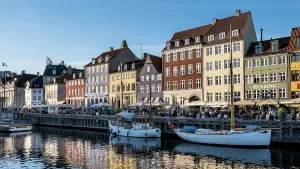 Streetscape Prints: Copenhagen, Denmark ' View of Nyhavn (New Haven)