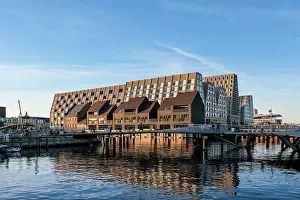 Businesses Prints: Copenhagen, Denmark ' View of Papirv?en from Inderhavnsbroen ('The Inner Harbour Bridge')